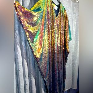 fringe co. Copper Holographic Sequin Caftan